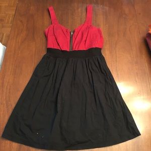 Red & black dress
